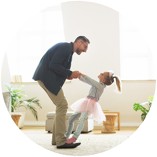 father daughter dancing