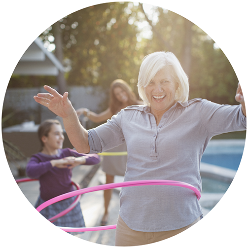 lady hula hooping